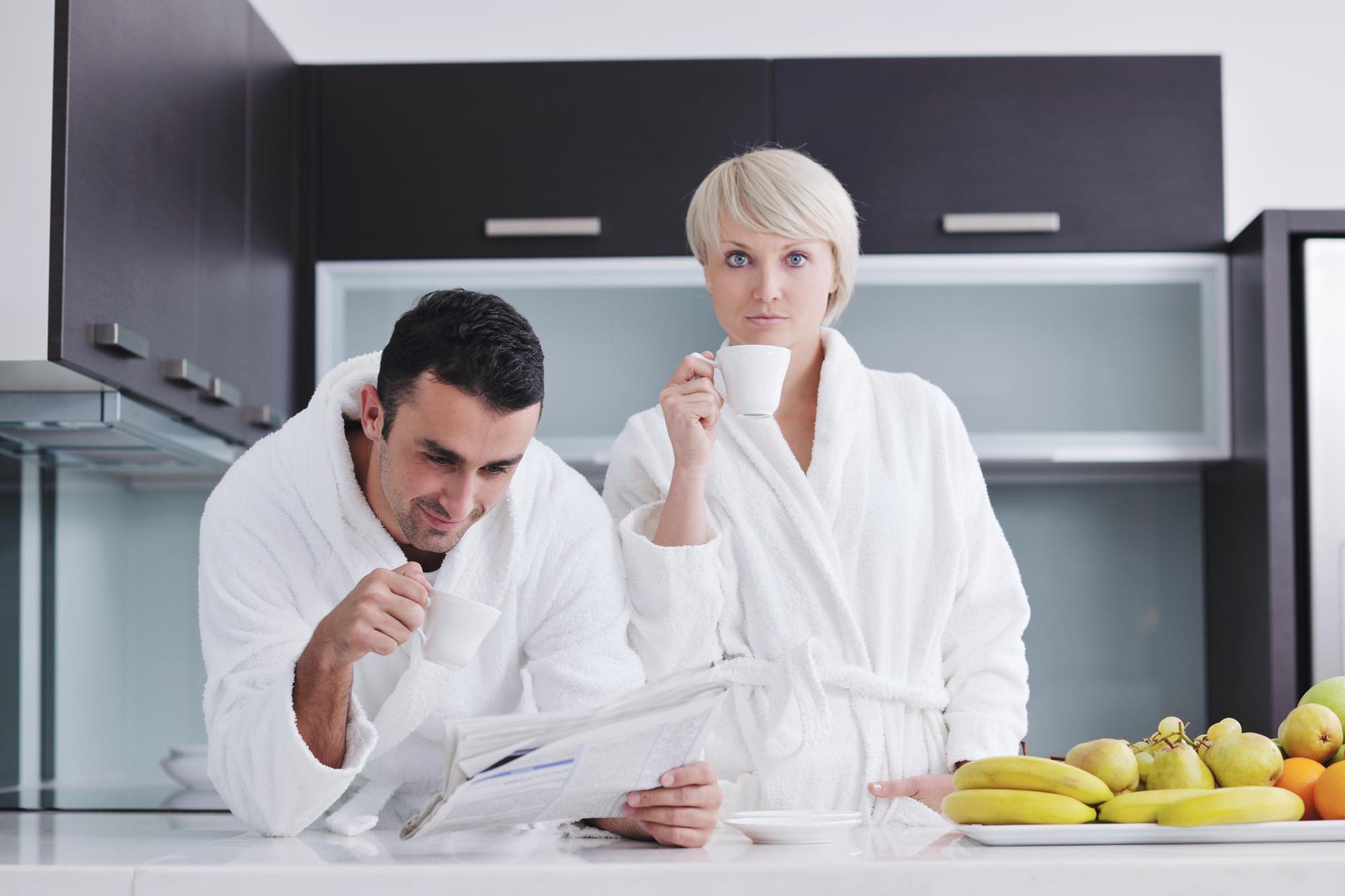 consultation at kitchen counter